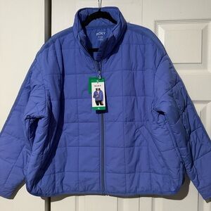 Roxy Women's Quilted Jacket, Blue, Size XL